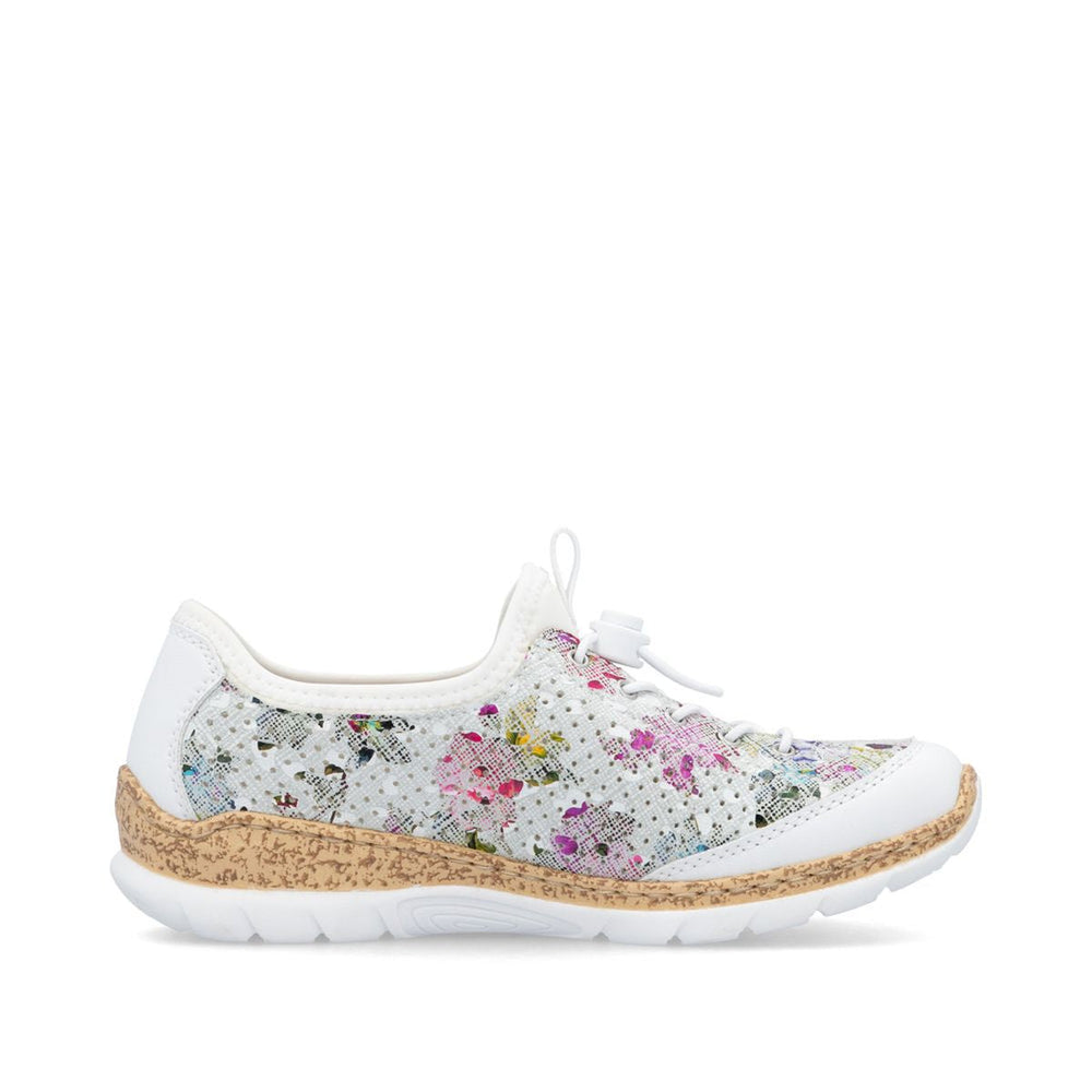 Rieker N42V1-90 Alburi Floral Slip-On Sneakers for Women