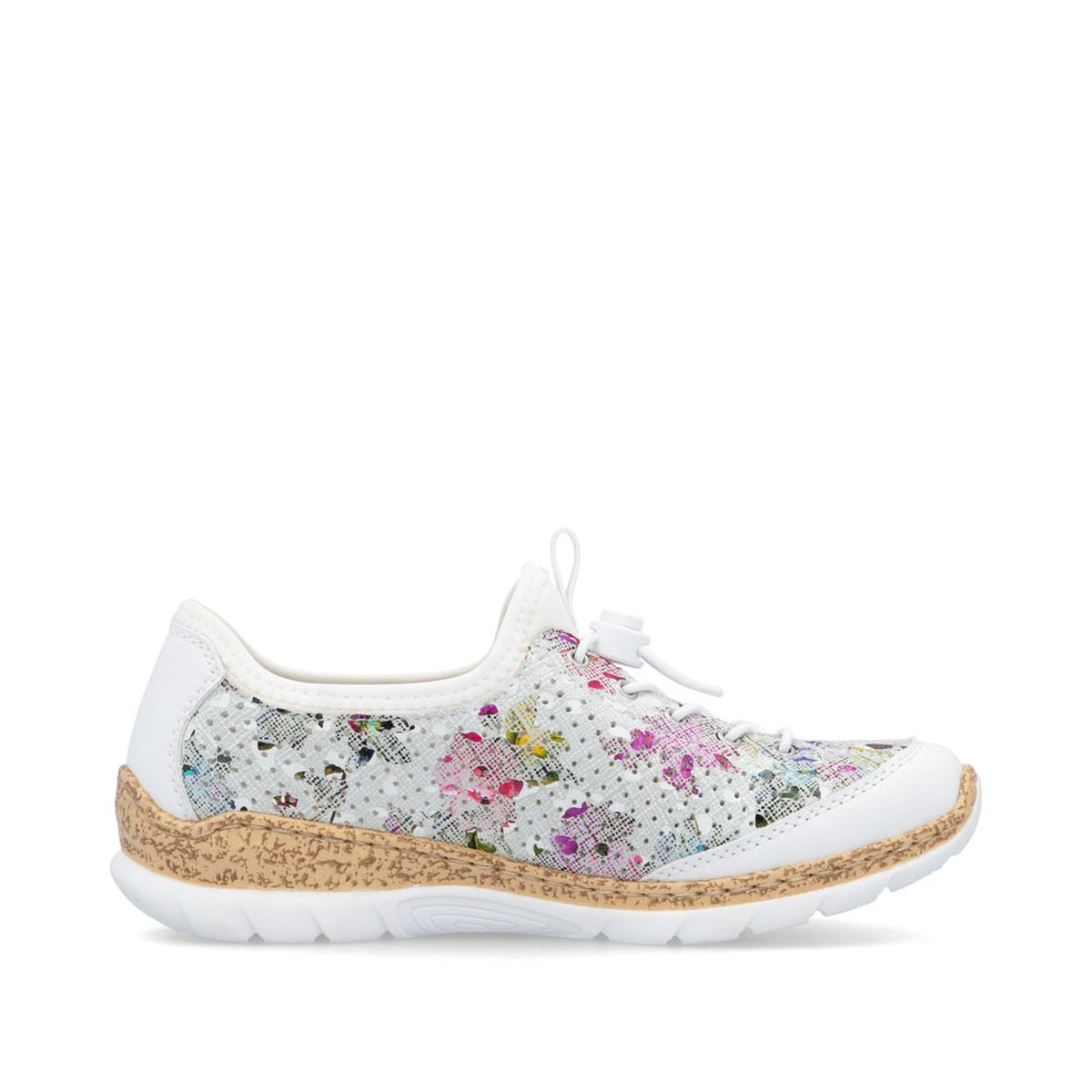 Rieker N42V1-90 Alburi Floral Slip-On Sneakers for Women