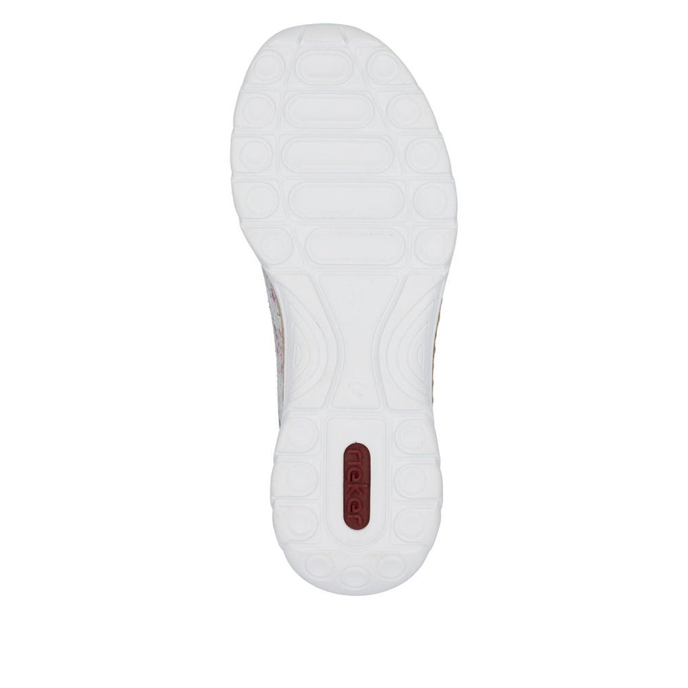 Rieker N42V1-90 Alburi Floral Slip-On Sneakers for Women
