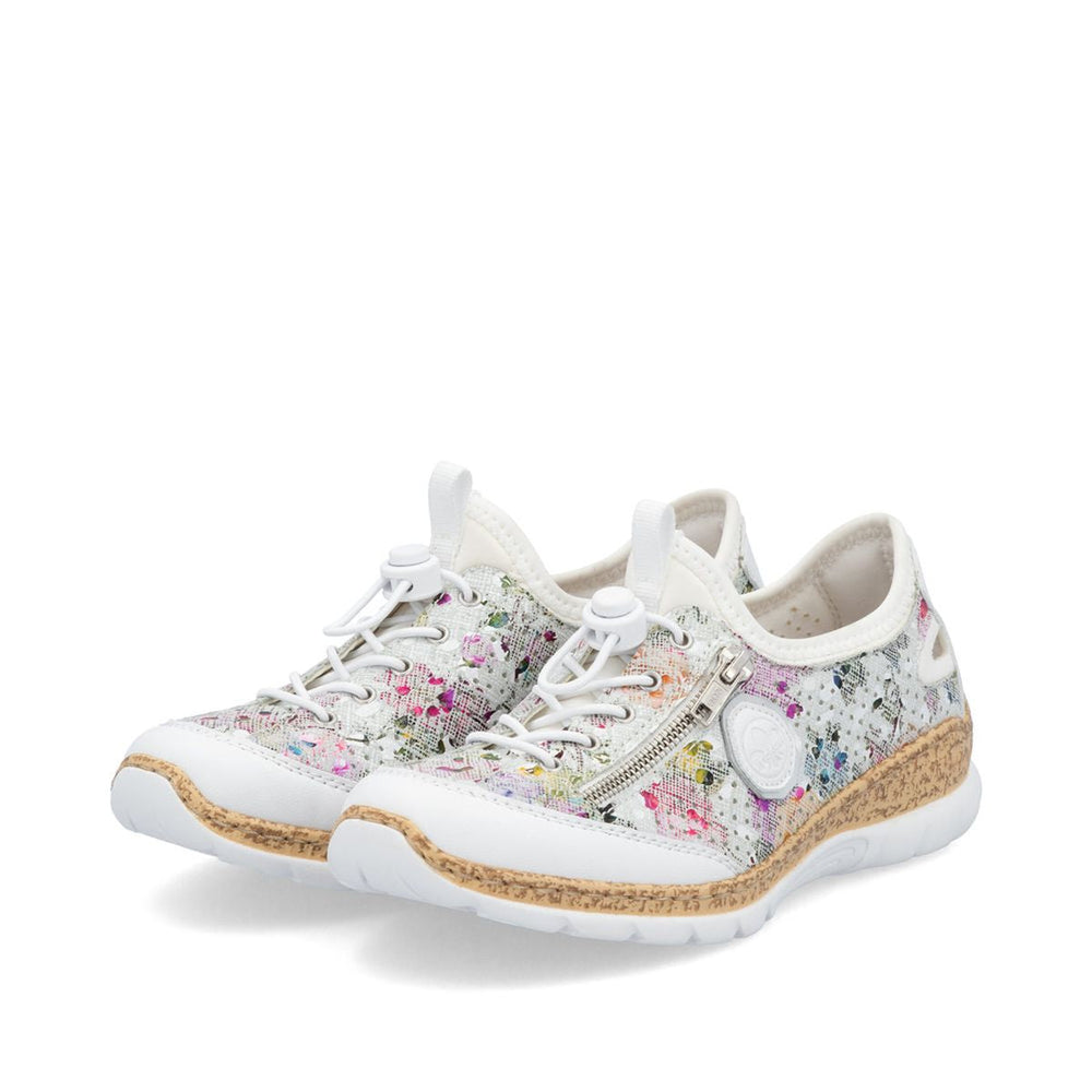 Rieker N42V1-90 Alburi Floral Slip-On Sneakers for Women