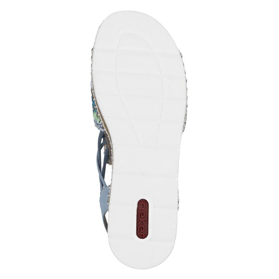 Rieker V1241 Women's Slip-on Sandals – Multi Blue