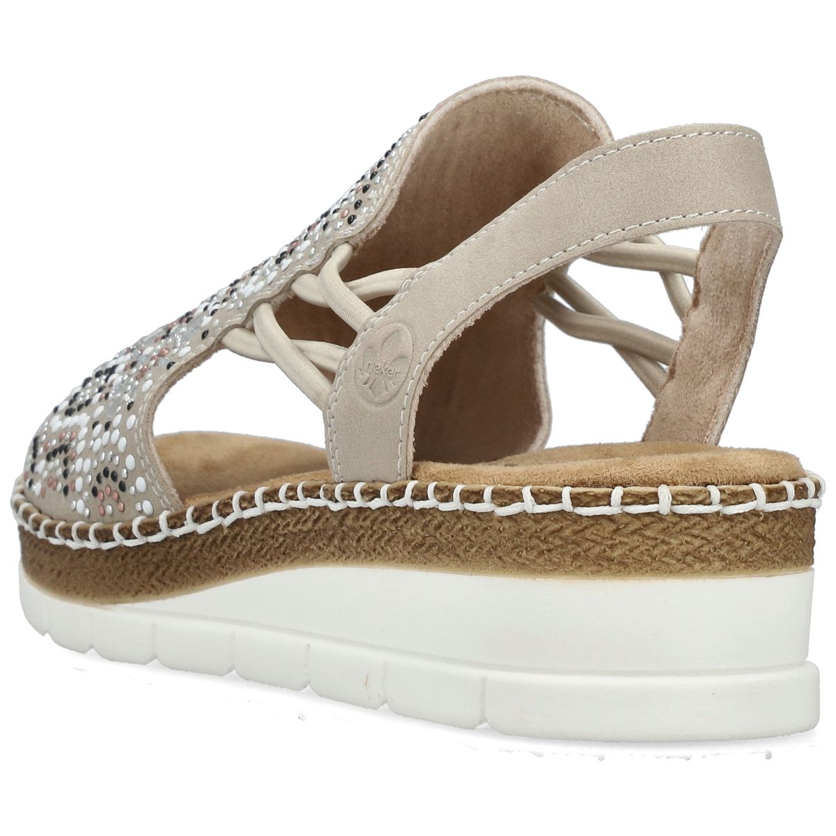 Rieker V1246 Women's Slip-on Sandals – Beige