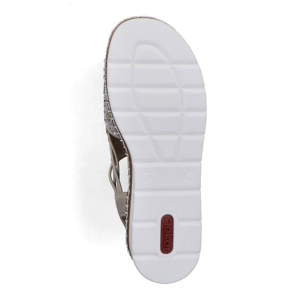 Rieker V1246 Women's Slip-on Sandals – Beige
