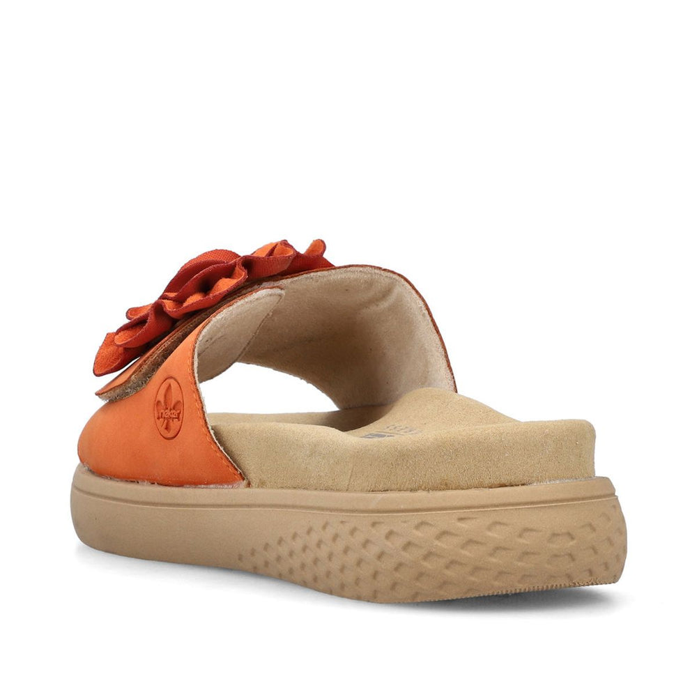 Rieker V1562 Women's Mule Slide Sandals – Pumpkin
