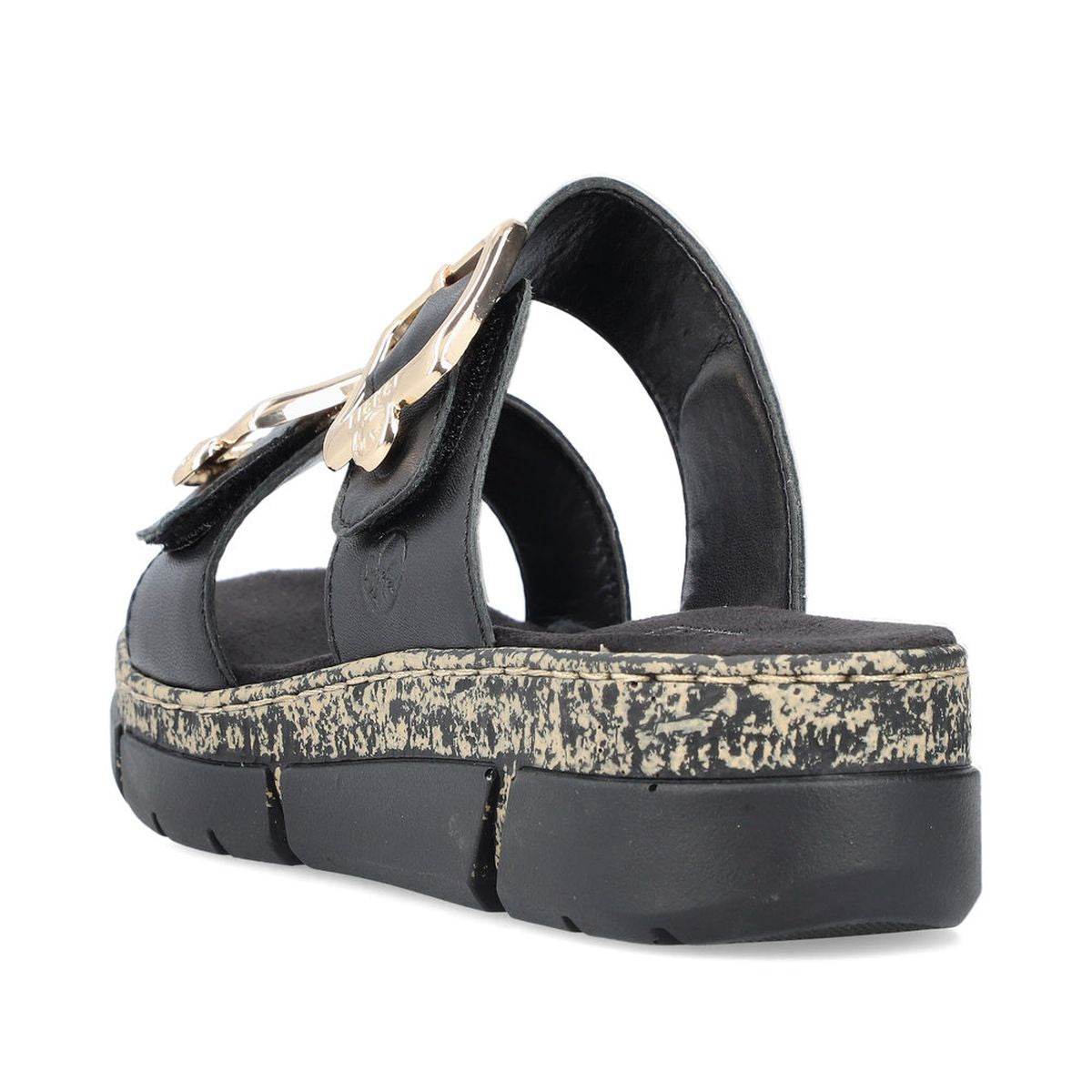 Rieker V2372 Women's 2-Strap Sandals – Black