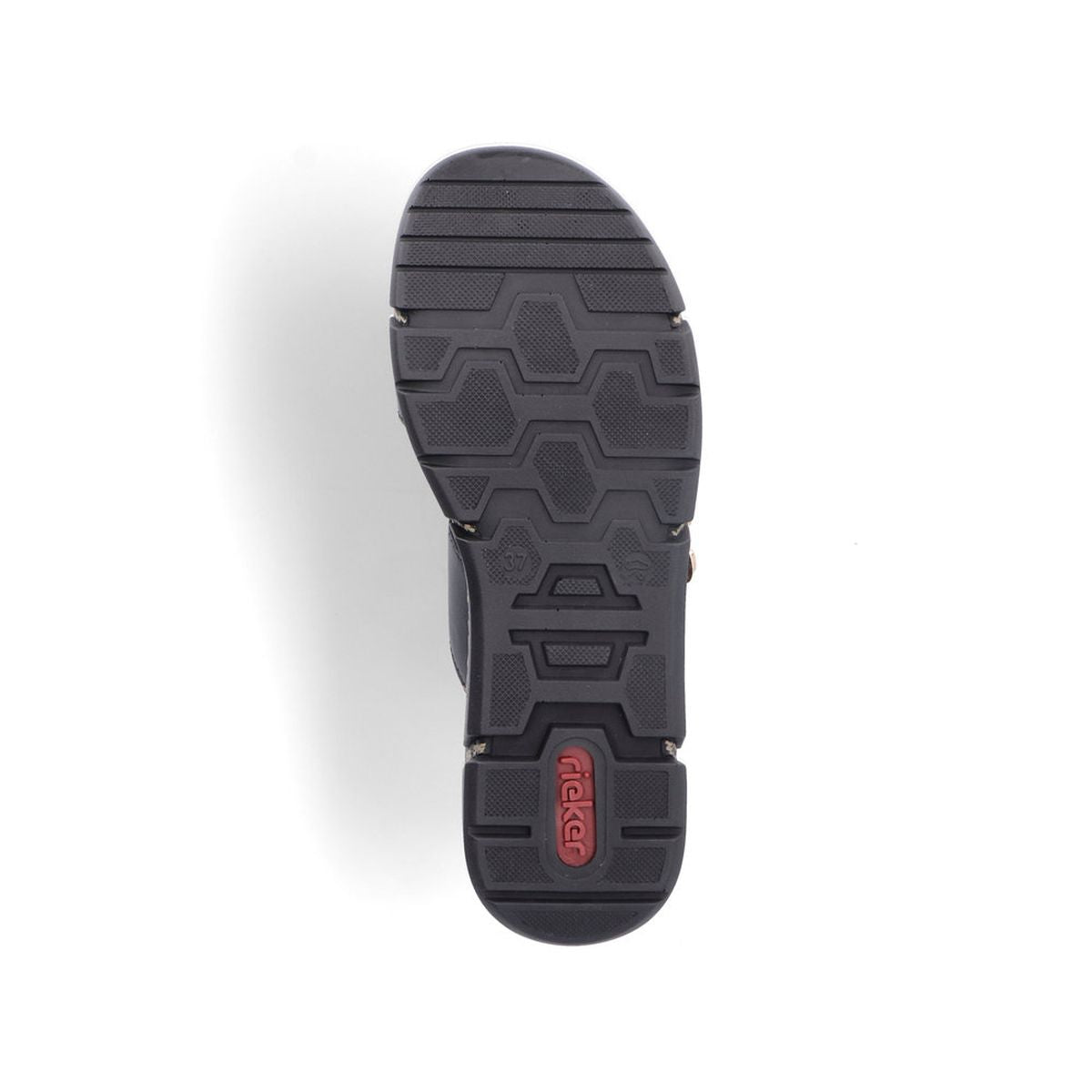 Rieker V2372 Women's 2-Strap Sandals – Black