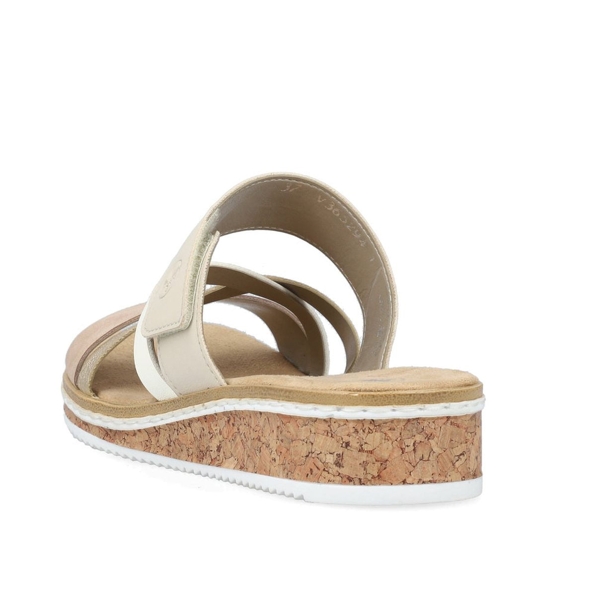 Rieker V3652 Women's Slip-on Sandals – Beige