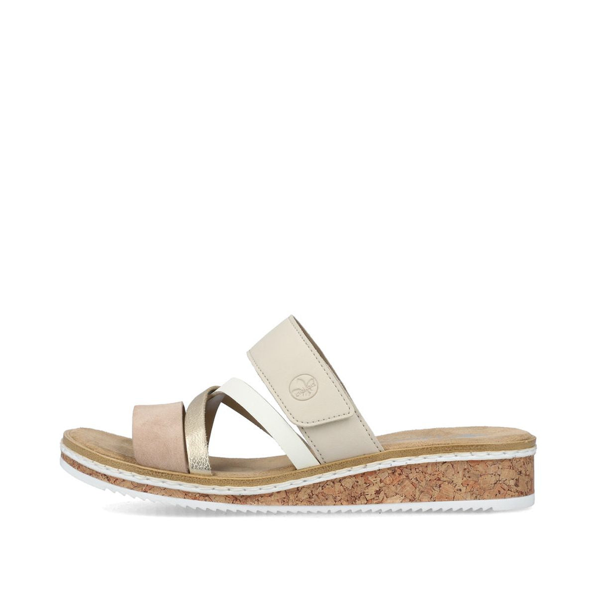 Rieker V3652 Women's Slip-on Sandals – Beige