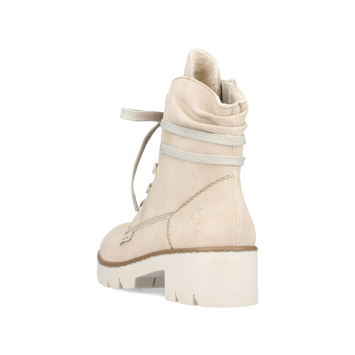 X5717 Lace Up Boots with Side Zipper