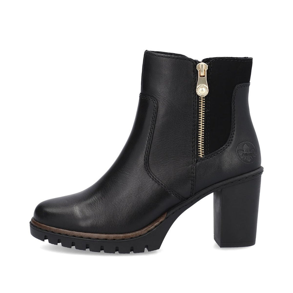 Rieker Y2557 Leather Dress Heel Ankle Boot
