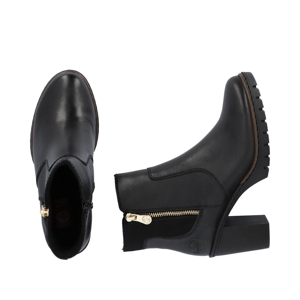 Rieker Y2557 Leather Dress Heel Ankle Boot