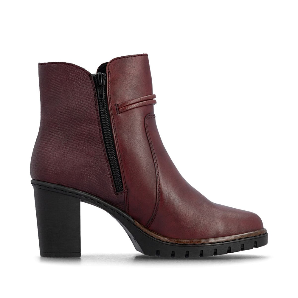 Rieker Y2567 Women's Dress Ankle Boot – Red