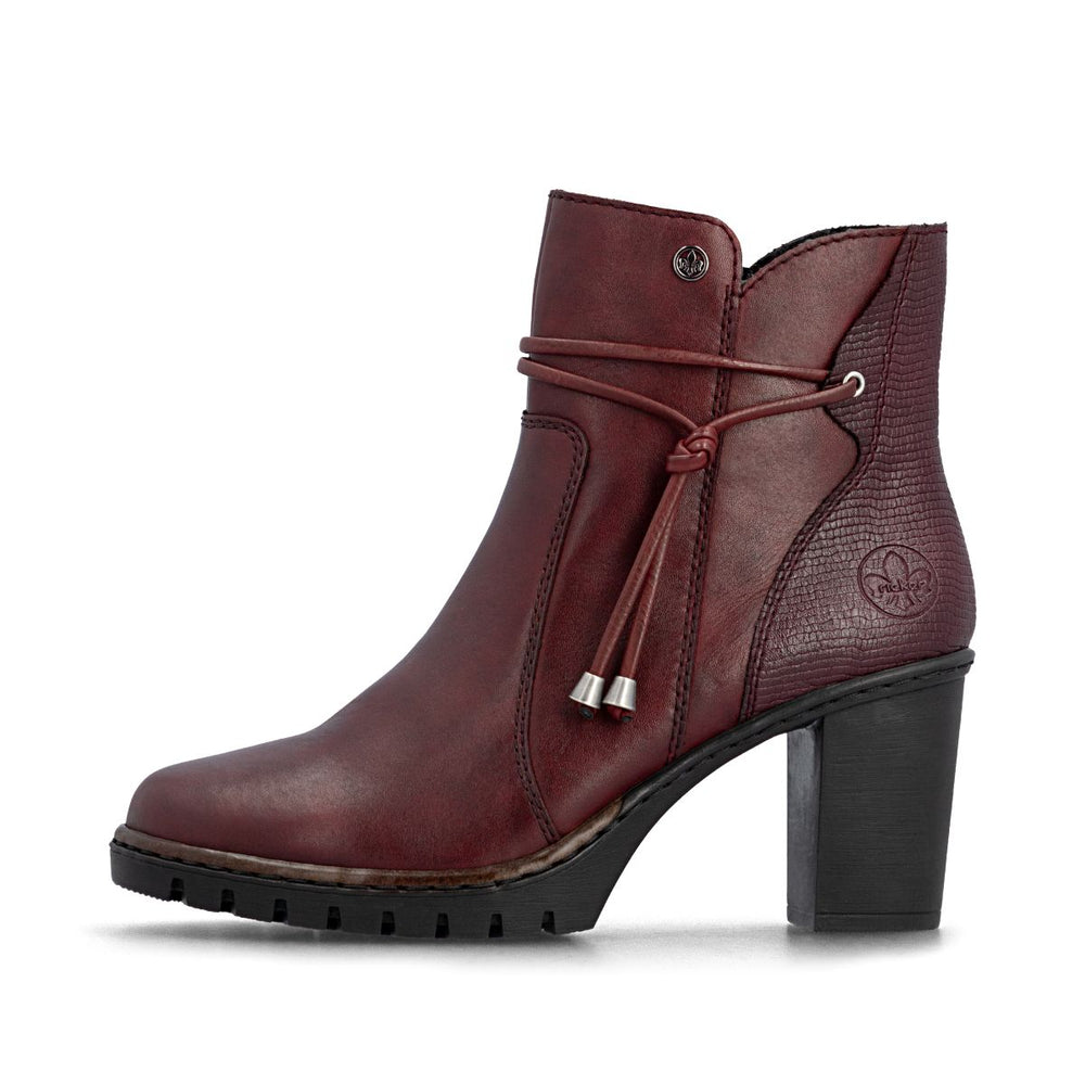 Rieker Y2567 Women's Dress Ankle Boot – Red