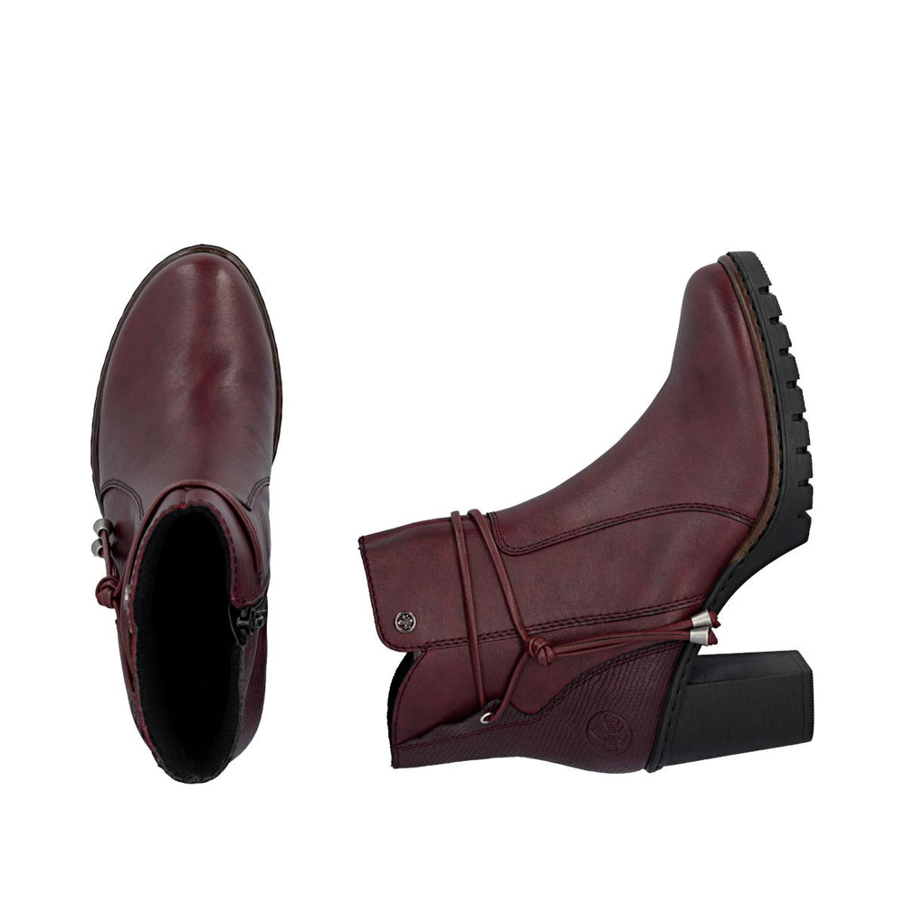 Rieker Y2567 Women's Dress Ankle Boot – Red