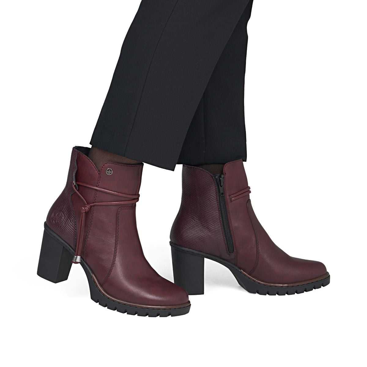Rieker Y2567 Women's Dress Ankle Boot – Red