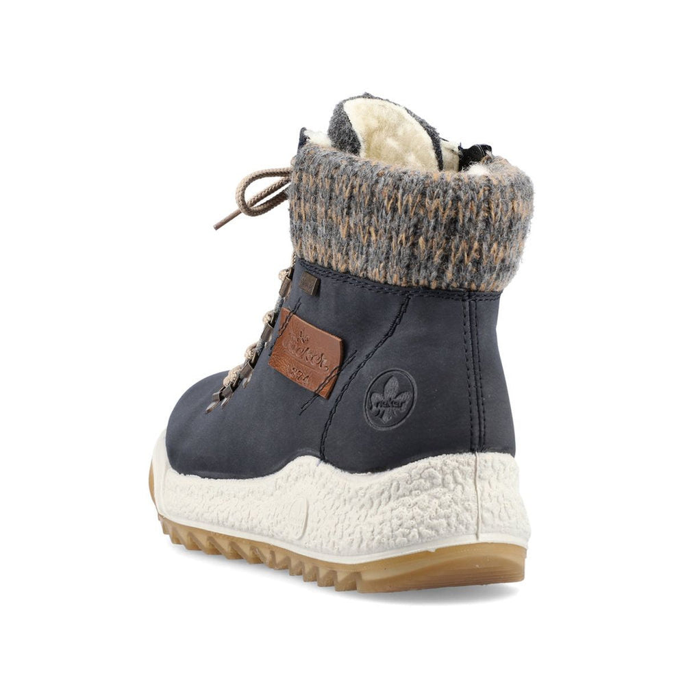 Rieker Y4730 Casual Lace Up Boots with Side Zip