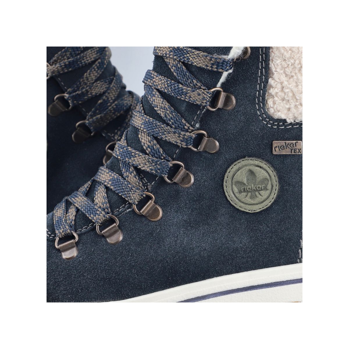 Rieker Y6347 Women's Lace Zip Winter Waterproof Boot – Blue