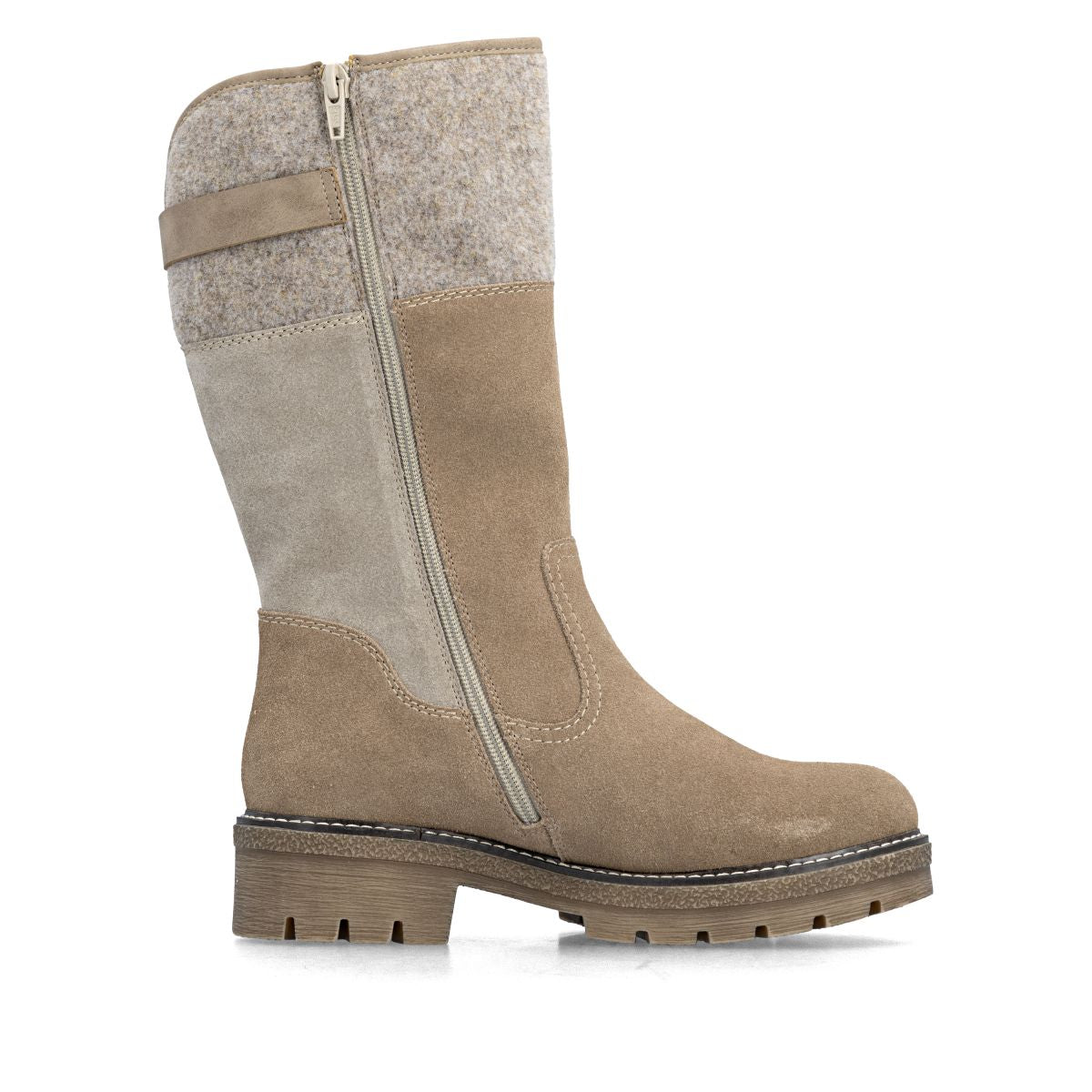 Rieker Y8153 Women's Tall Waterproof Boots - Beige