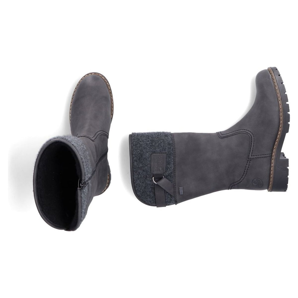 Rieker Y9190 Women's TEX Waterproof Boots - Grey