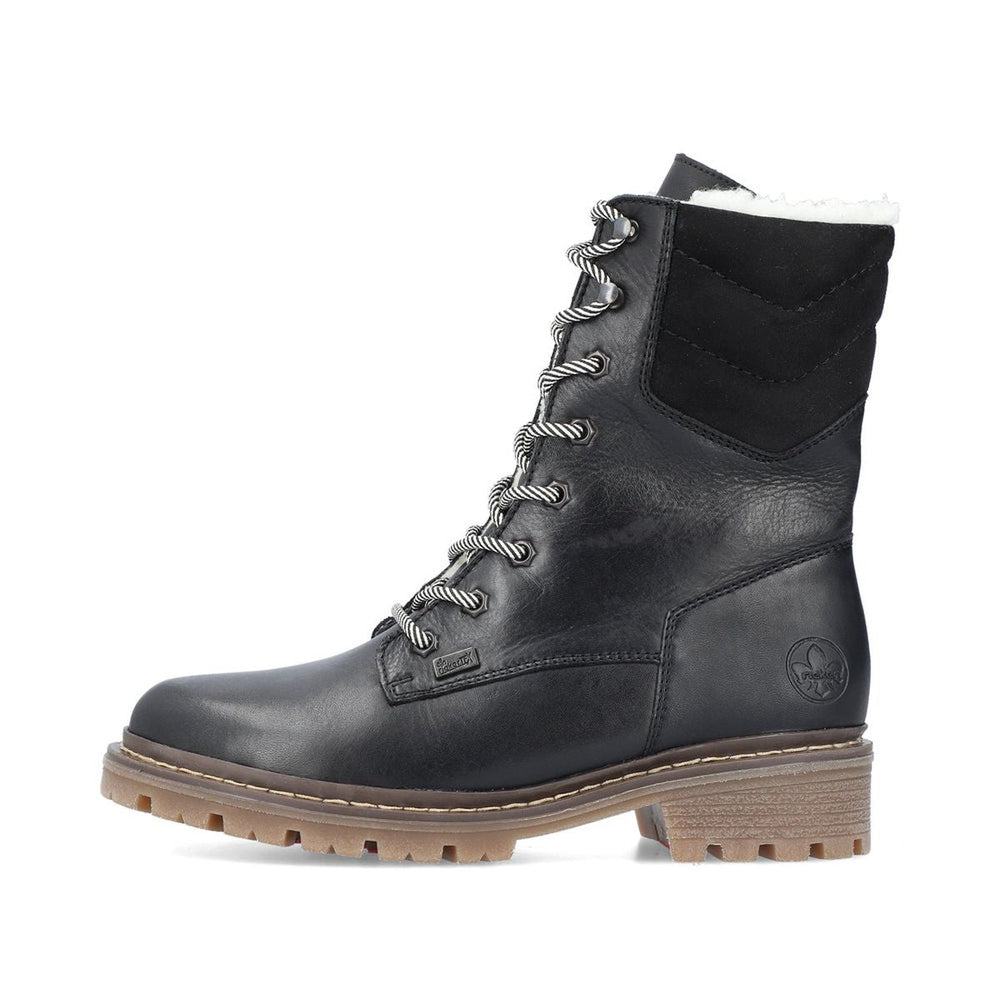 Y9232 Lace Up Boots With Flip Grip for Women