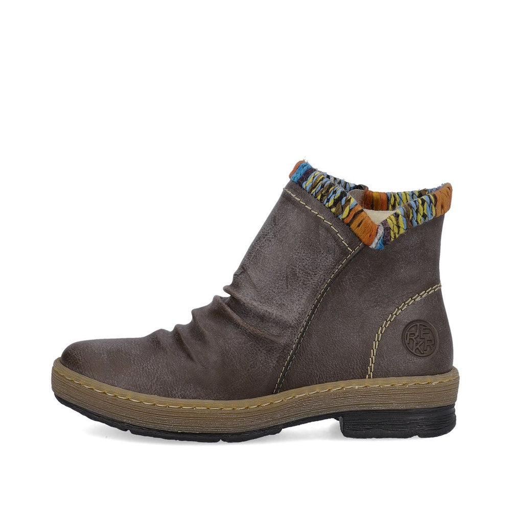 Rieker Z6755 Grey Warm Lined Ankle Boots