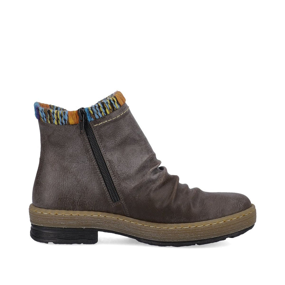 Rieker Z6755 Grey Warm Lined Ankle Boots