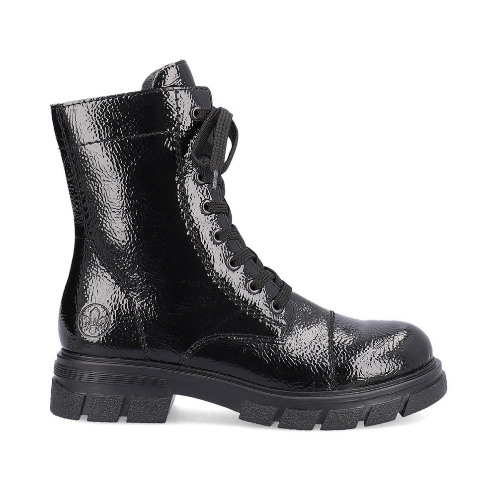 Z9122 Lace Up Boots with Side Zip