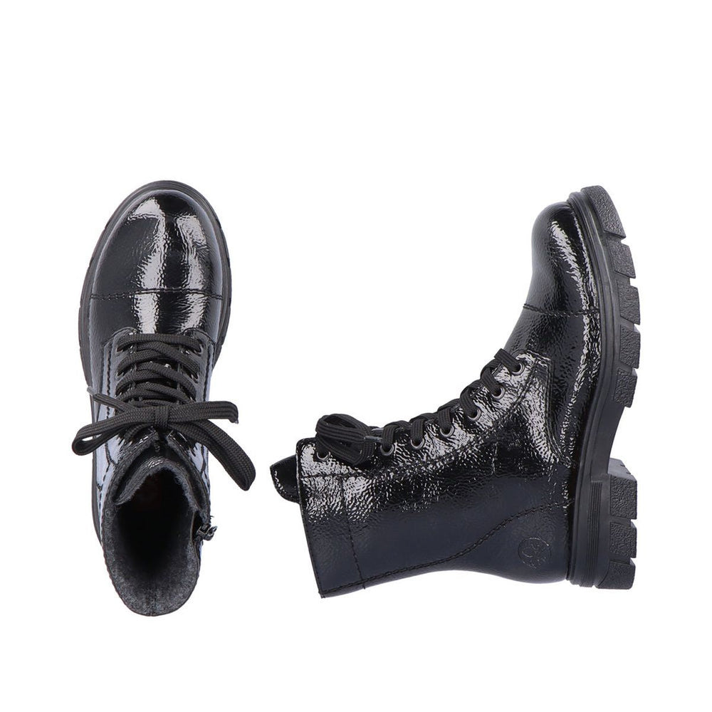 Z9122 Lace Up Boots with Side Zip