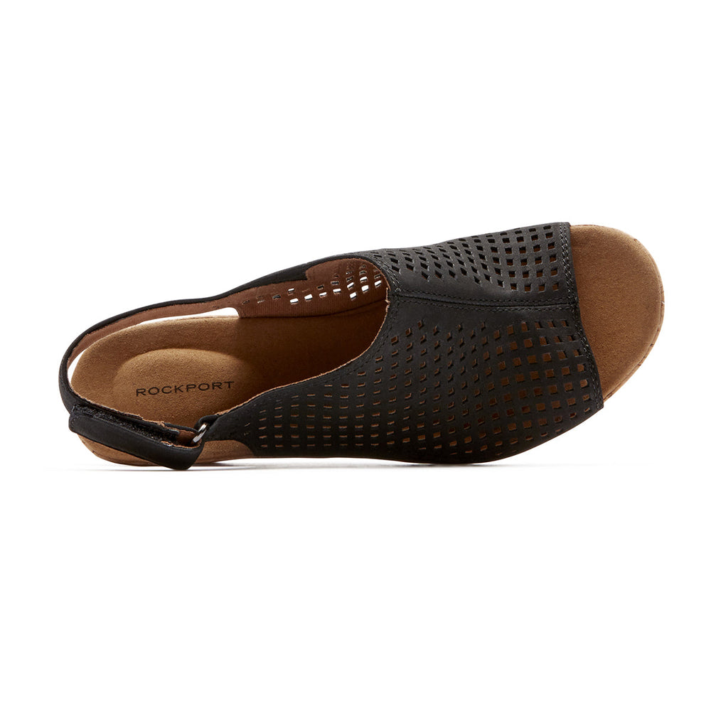 Rockport Briah Perforated Sling Wedge Sandals