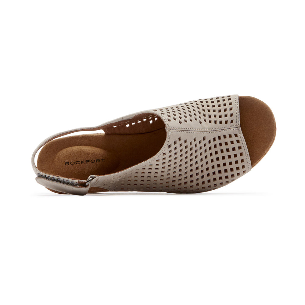 Rockport Briah Perforated Sling Wedge Sandals