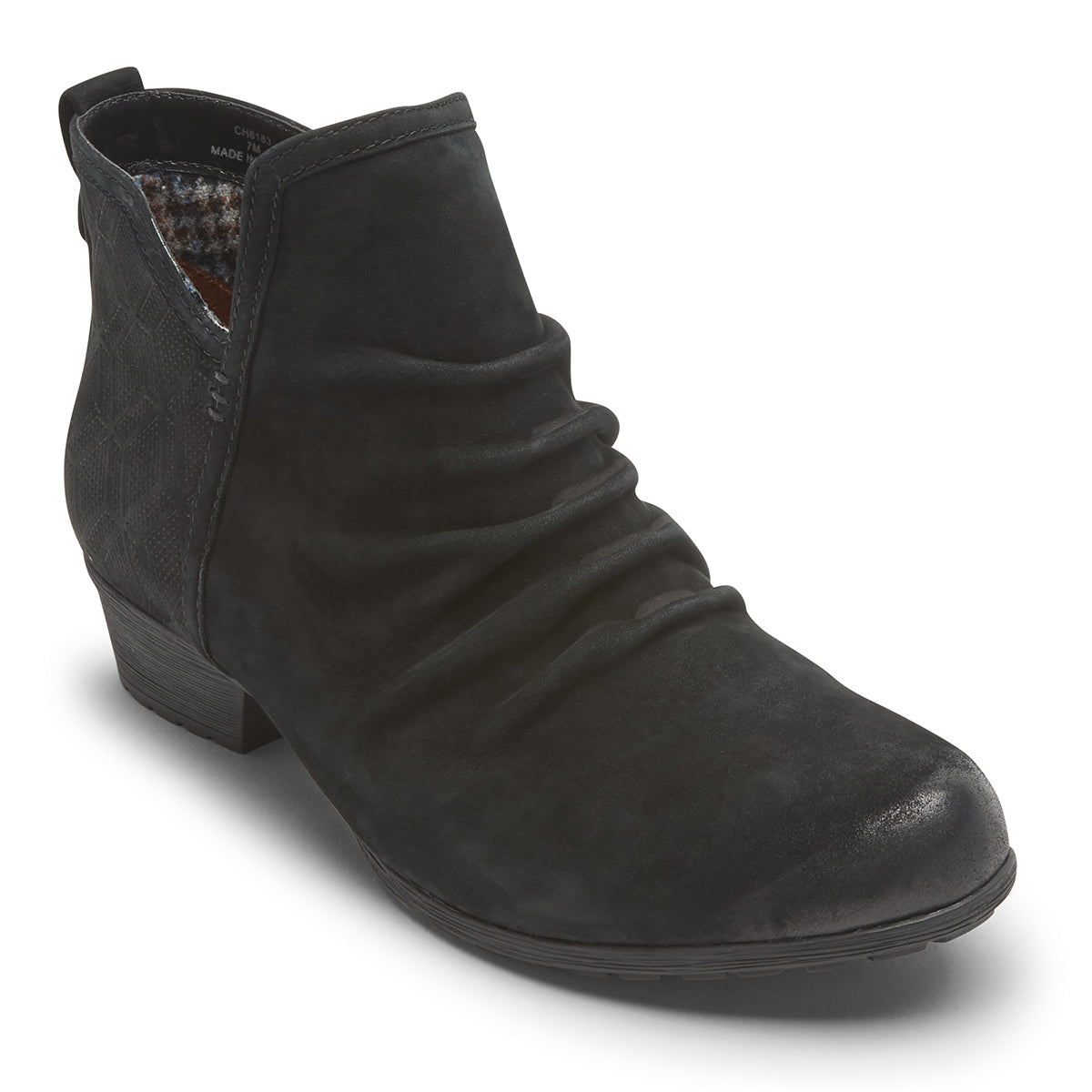 Gratasha 2 Ruched Leather Panel Ankle Boot