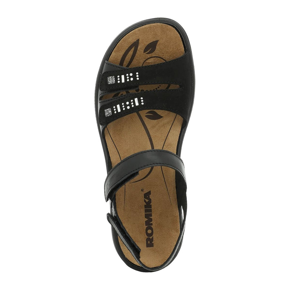 Romika Ibiza 86 Women's Velcro Sandal in Black
