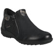 Romika Ellie 01 black women’s ankle boot with waterproof membrane and plush lining