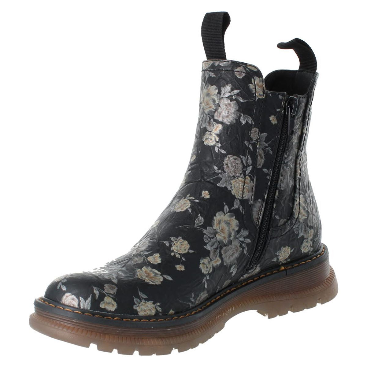 Romika Peyton 05 Zip Boot in Black Multi