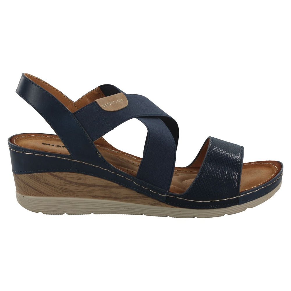 Elaine 01 Wedge Sandal in Blue