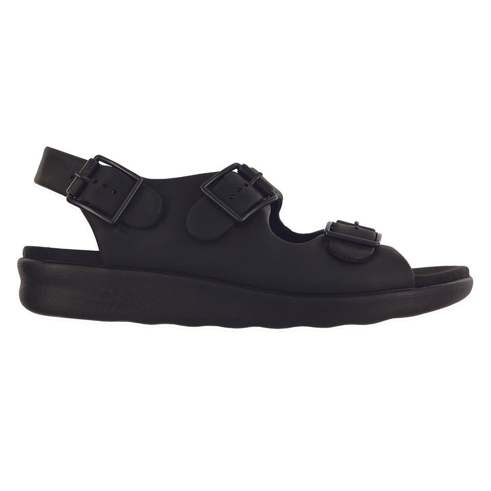 SAS Bravo Women's Heel Strap Sandal in Black