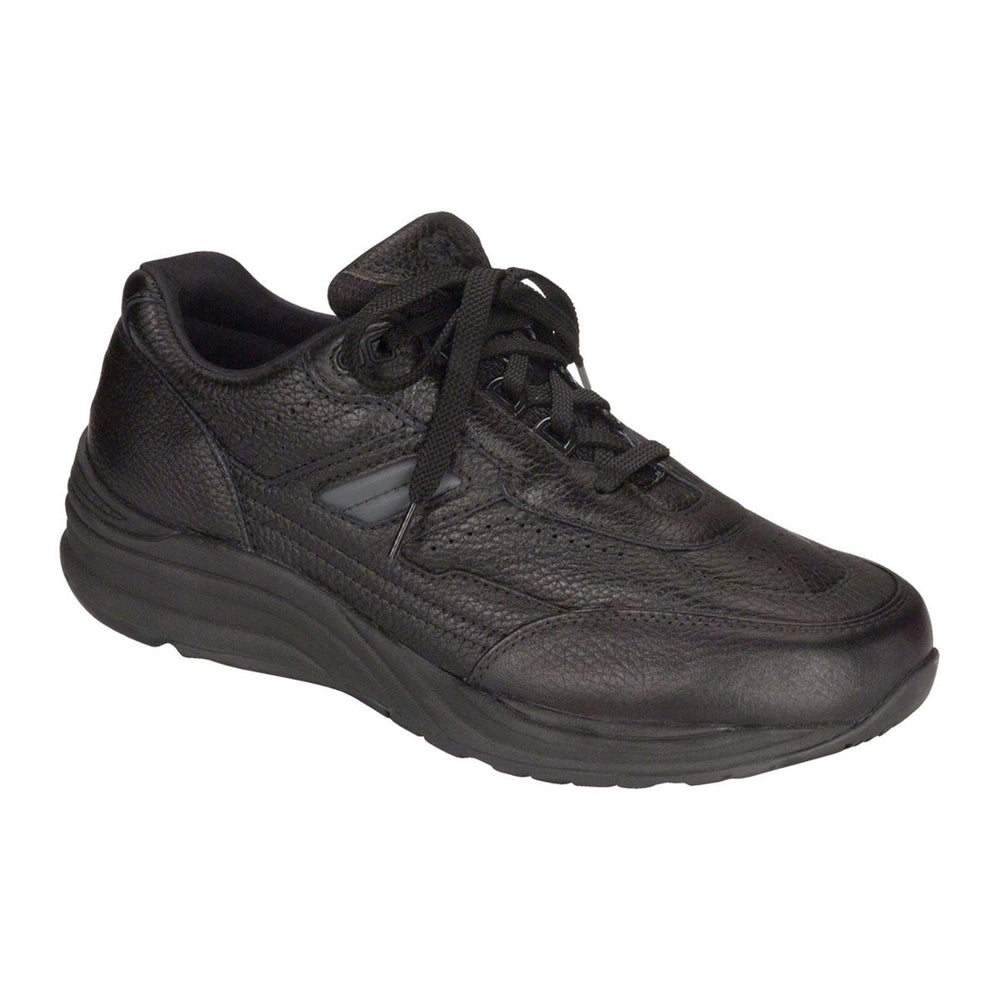 SAS Journey women’s lace-up sne aker in mesh and leather with breathable knit lining, EZ lace system, cushioned removable footbed, and durable non-marking sole. Style #2400-113