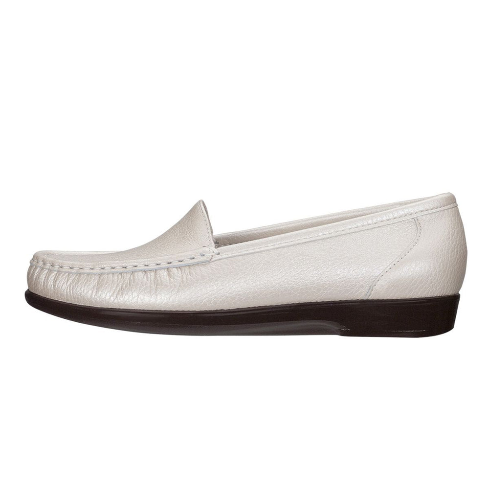 SAS Simplify Women's Slip On Loafer In Bone/Pearl