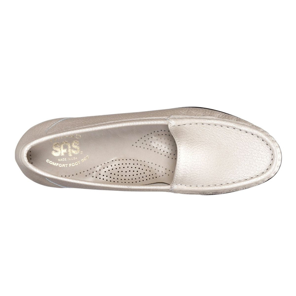 SAS Simplify Women's Slip On Loafer In Bone/Pearl