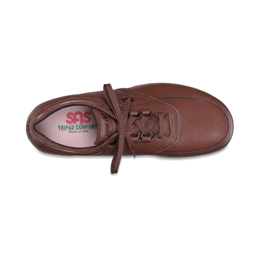 SAS Time Out Men's Lace Up Walking Shoe In Walnut