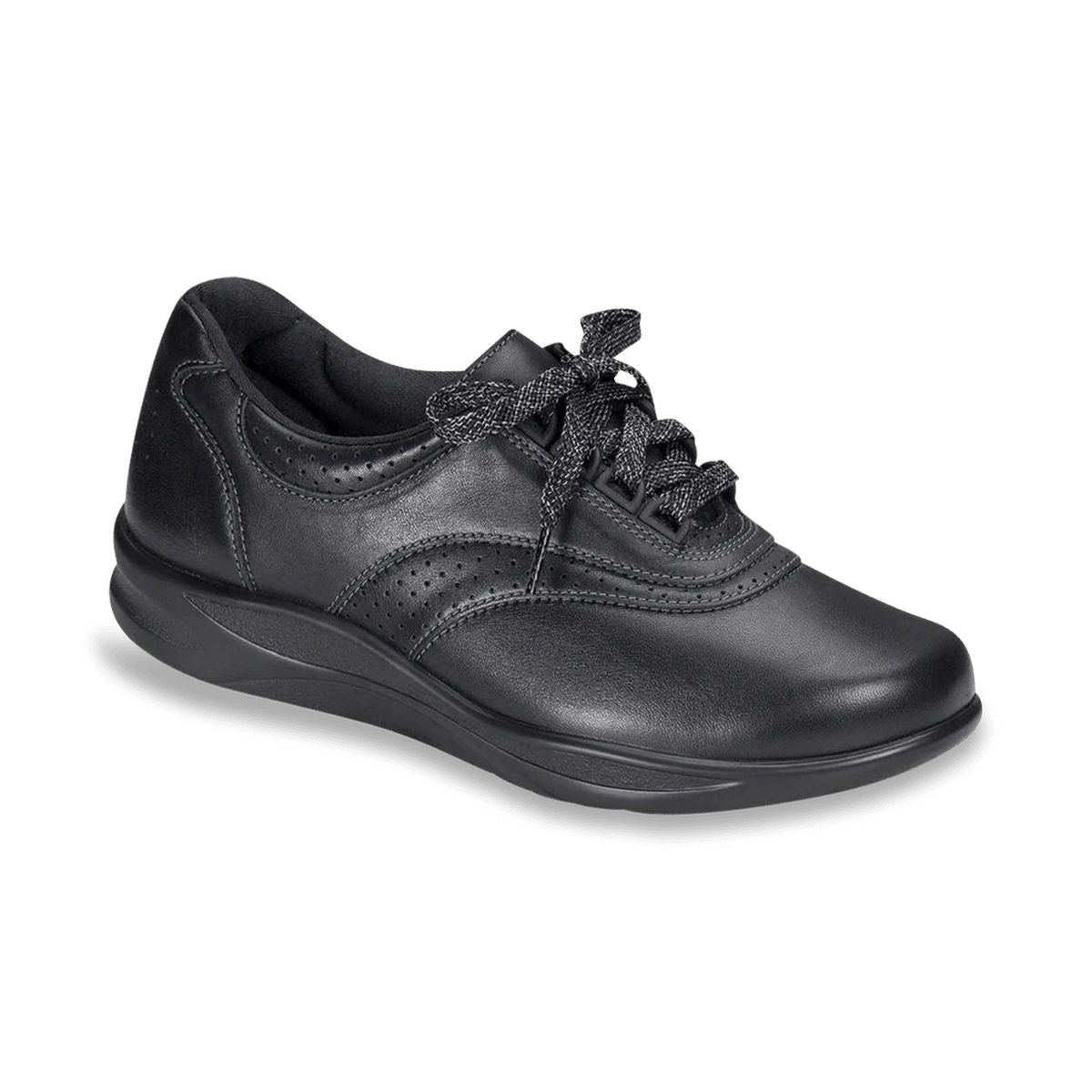 Women’s Walk Easy walking shoe in sleek design with cushioned lightweight sole, lace-up closure, and supportive footbed for all-day comfort and mobility. Style #2380-013