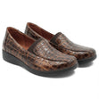 Stefania #304 Dress Slip ON Patent Croco Loafer