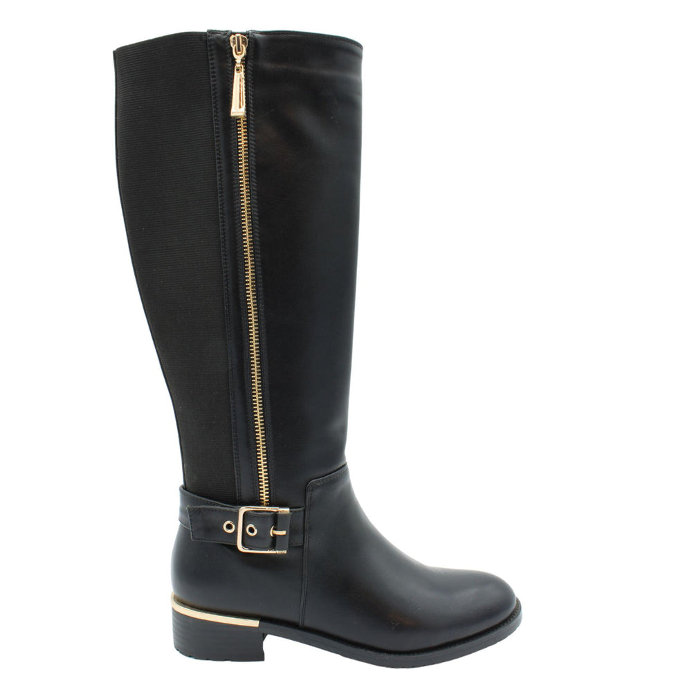 #2178 Womens Low Heeled Dress High Boot