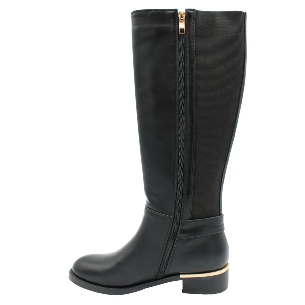 #2178 Womens Low Heeled Dress High Boot