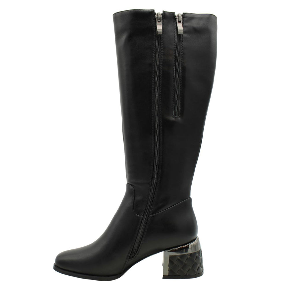 #F7007 Side Zip High Boots