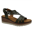 Stefania Italy S5586 Wedge Cutout Sandal in Green