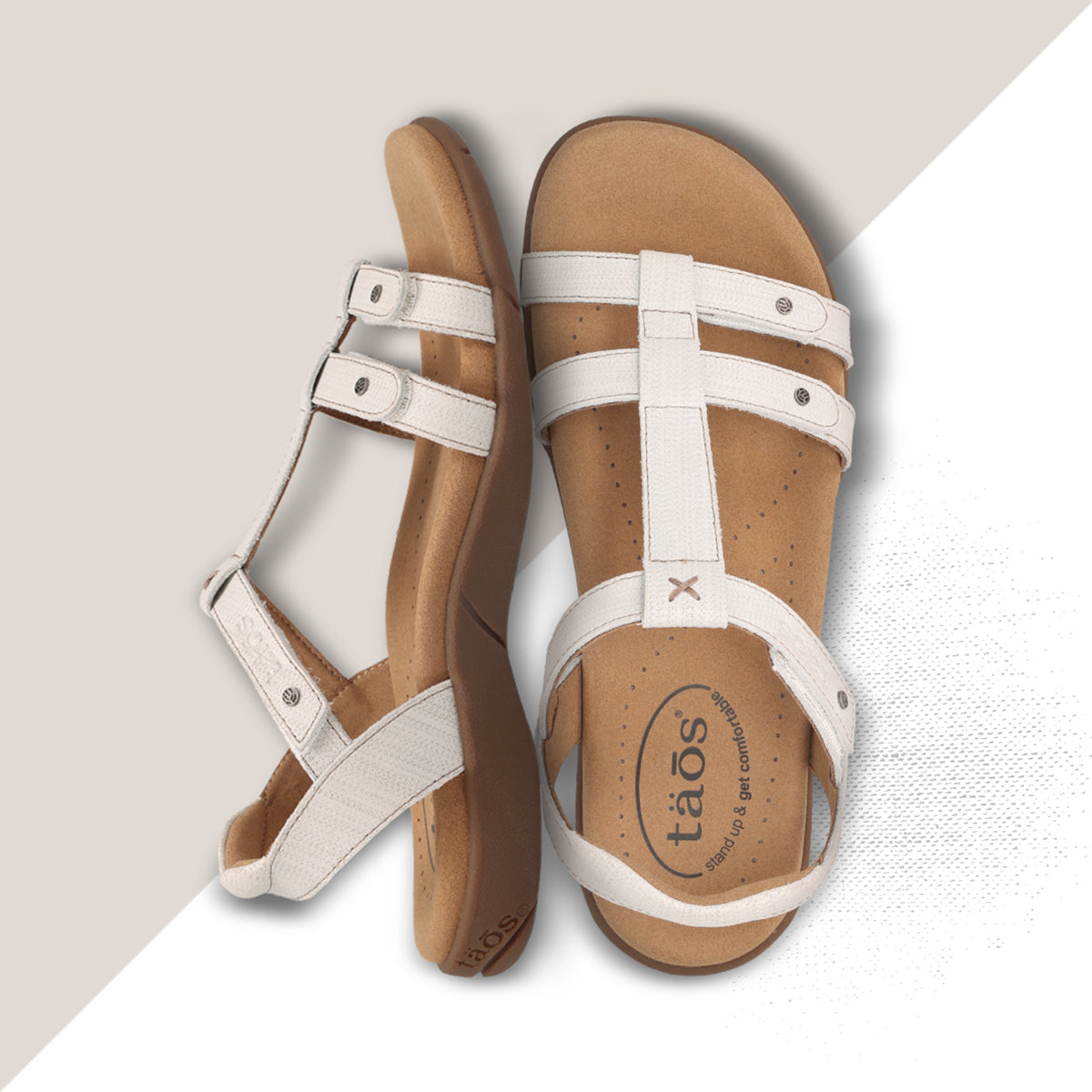Taos Trophy 2 Adjustable Strap Sandal in Ice Emboss