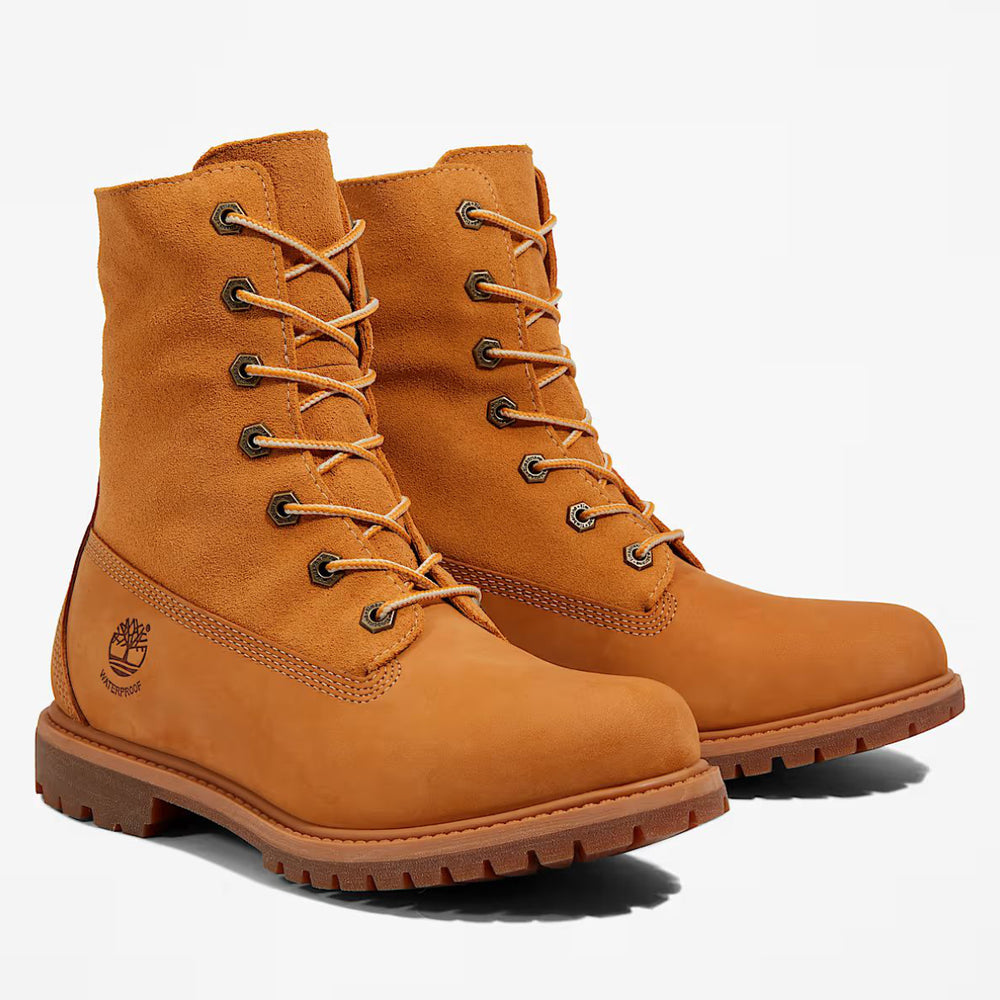 Timberland Women's Warm-Lined Waterproof Roll-Top Boot in Wheat Nubuck