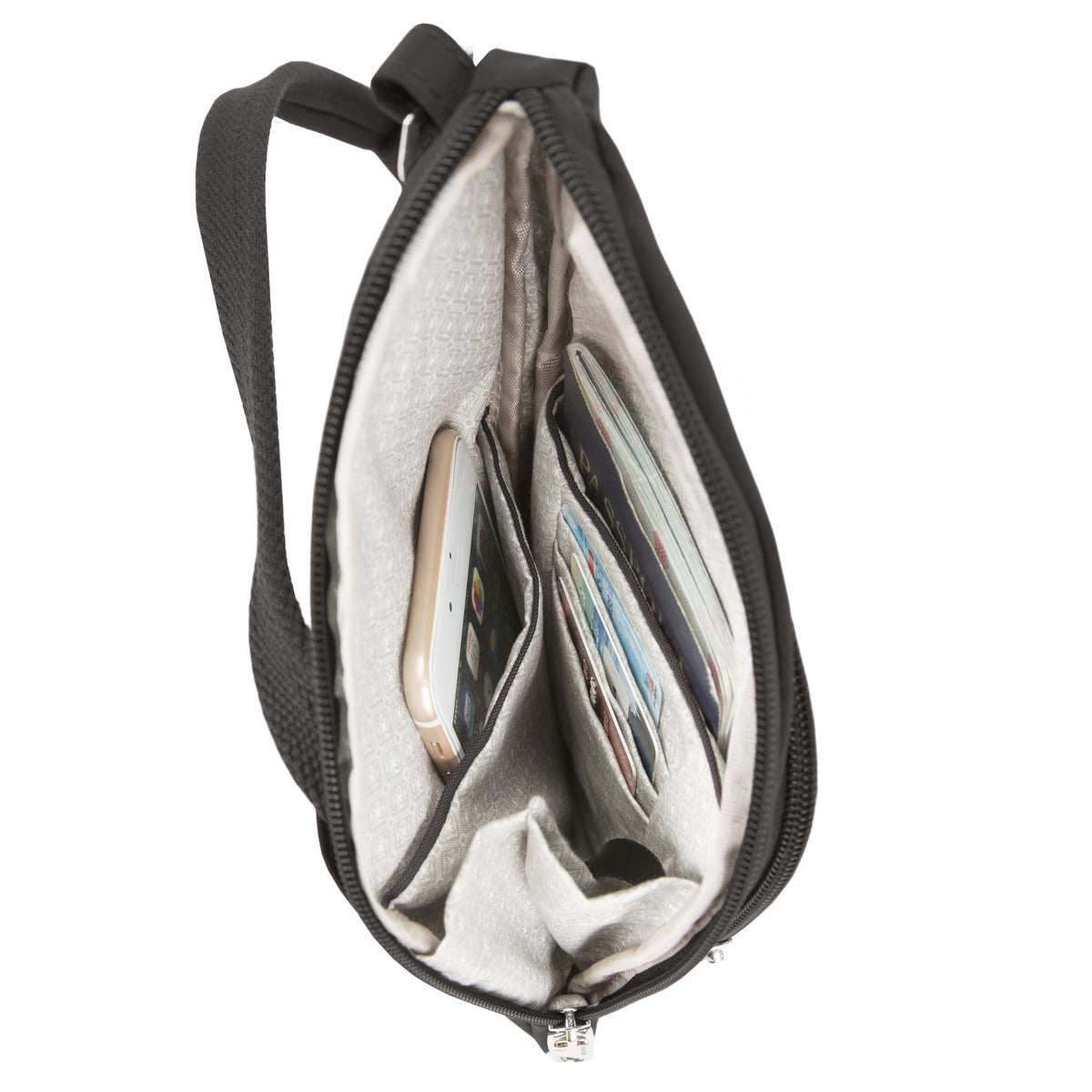 Travelon Anti-Theft Essentials Mini Asymmetric Crossbody in Black