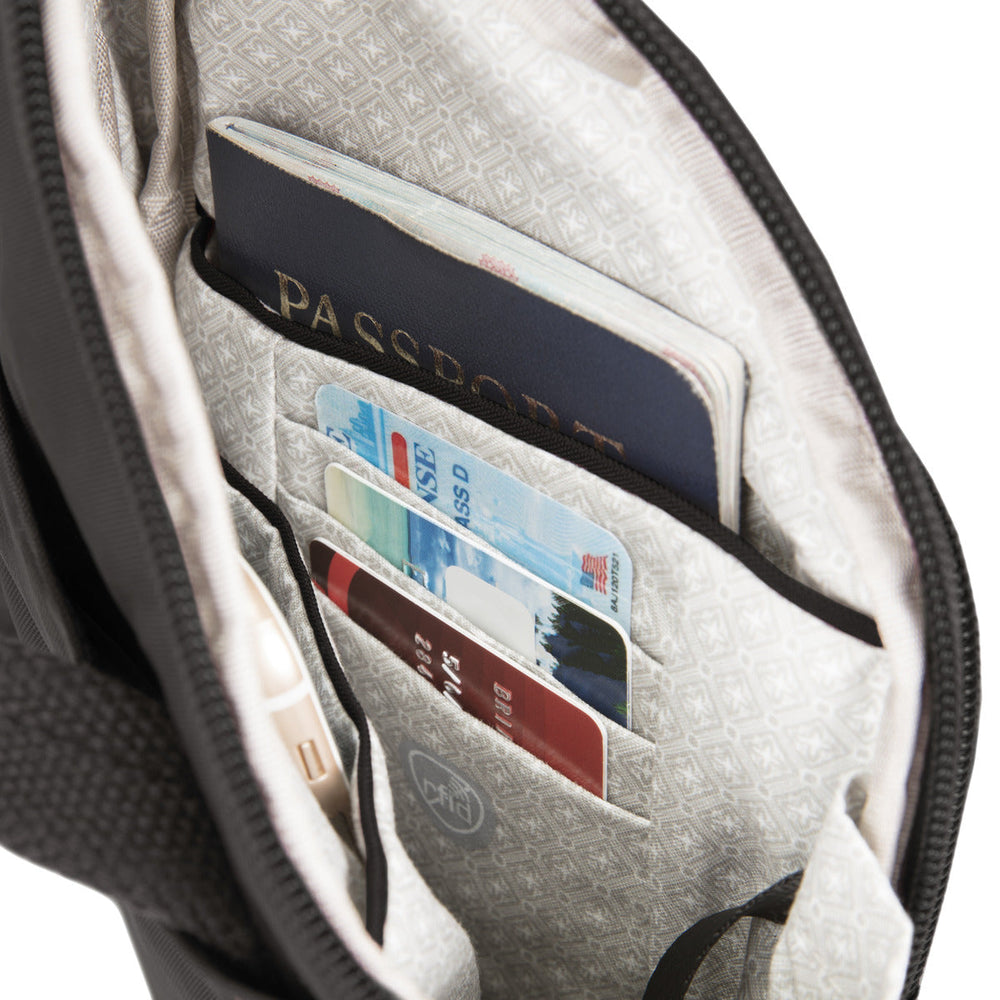 Travelon Anti-Theft Essentials Mini Asymmetric Crossbody in Black